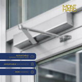 DC400 - Grade 1 Heavy Duty Surface Mount Door Closer, Adjustable Spring Size 1-6