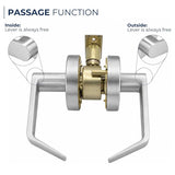 Grade 2 Commercial Door Lock Leverset - Passage Function