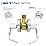 Grade 2 Commercial Door Lock Leverset- Storeroom Function