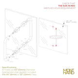Shower Door Handle – Round Back-to-Back Pull with Washers