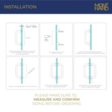 Shower Door Handle – Round Back-to-Back Pull with Washers