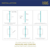 Shower Door Handle – Round Back-to-Back Pull with Washers