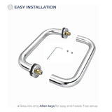 Shower Door Handle – Round Back-to-Back Pull with Washers