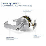 Grade 2 Commercial Door Lock Leverset- Classroom Function