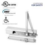 DC400 - Grade 1 Heavy Duty Surface Mount Door Closer, Adjustable Spring Size 1-6