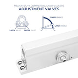 DC303 - Grade 2 Surface Mount Door Closer, Spring Size 3