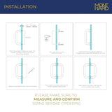 Shower Door Handle – Round Back-to-Back Pull with Washers