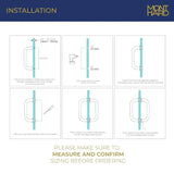 Shower Door Handle – Round Back-to-Back Pull with Washers