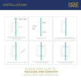 8"  Square Back-to-Back Shower Door Pull Handle