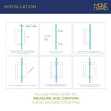 8"  Square Back-to-Back Shower Door Pull Handle