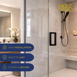 8"  Square Back-to-Back Shower Door Pull Handle