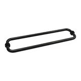 18" Center to Center Round Back-to-Back Shower Door Towel Bar