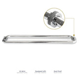 18" Center to Center Round Back-to-Back Shower Door Towel Bar