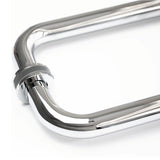 18" Center to Center Round Back-to-Back Shower Door Towel Bar