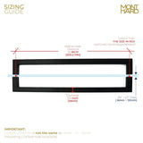 18" Center to Center Square Back-to-Back Shower Door Towel Bar with Mitered Corners