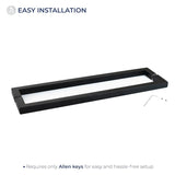 18" Center to Center Square Back-to-Back Shower Door Towel Bar with Mitered Corners
