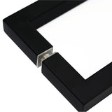 18" Center to Center Square Back-to-Back Shower Door Towel Bar with Mitered Corners