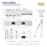 DC4300 - Grade 1 Heavy Duty Surface Mount Door Closer, Adjustable Spring Size 1-6