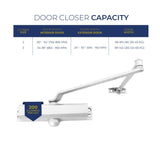 DC303 - Grade 2 Surface Mount Door Closer, Spring Size 3