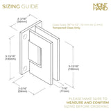 Heavy Duty Wall Mounted Shower Hinge | Full Back Plate