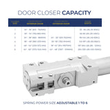 DC4300 - Grade 1 Heavy Duty Surface Mount Door Closer, Adjustable Spring Size 1-6