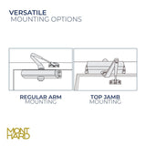 DC304 - Grade 2  Surface Mount Door Closer, Spring Size 4