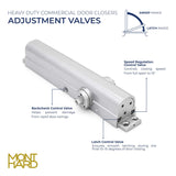 DC400 - Grade 1 Heavy Duty Surface Mount Door Closer, Adjustable Spring Size 1-6