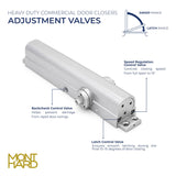 DC400 - Grade 1 Heavy Duty Surface Mount Door Closer, Adjustable Spring Size 1-6