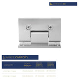 Heavy Duty Wall Mounted Shower Hinge | Full Back Plate