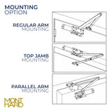 DC4300 - Grade 1 Heavy Duty Surface Mount Door Closer, Adjustable Spring Size 1-6