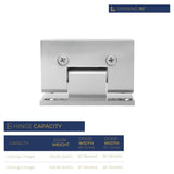 Heavy Duty Wall Mounted Shower Hinge | Full Back Plate