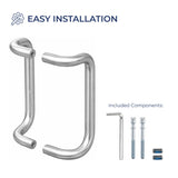 Easy installation solid aluminum offset back to back handle with all screw included for easy installation