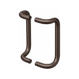 Solid Aluminum offset handle for wood or metal door in dark bronze color