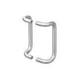 Solid Aluminum offset handle back to back in aluminum finish, 10 inch center to center