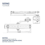 DC304 - Grade 2  Surface Mount Door Closer, Spring Size 4