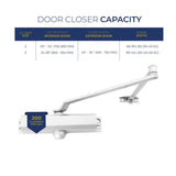DC303 - Grade 2 Surface Mount Door Closer, Spring Size 3