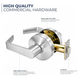 Grade 2 Commercial Door Lock Leverset - Passage Function