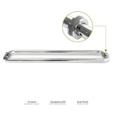 18" Center to Center Round Back-to-Back Shower Door Towel Bar