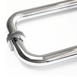 18" Center to Center Round Back-to-Back Shower Door Towel Bar