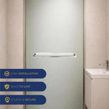 18" Center to Center Round Back-to-Back Shower Door Towel Bar
