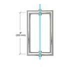 Mitered 8" Back-to-Back Shower Door Pull Handle with Washers (Copy)