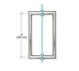 Mitered 8" Back-to-Back Shower Door Pull Handle with Washers (Copy)