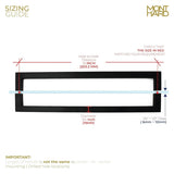 18" Center to Center Square Back-to-Back Shower Door Towel Bar with Mitered Corners