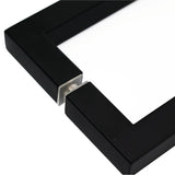18" Center to Center Square Back-to-Back Shower Door Towel Bar with Mitered Corners