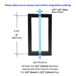 8" Contemporary Square Back-to-Back Shower Door Pull Handle