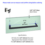Single-Sided Shower Door Towel Bar square