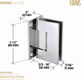 Standard Wall Mounted Shower Hinge | Full Back Plate