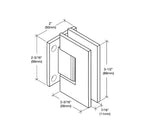 Standard Wall Mounted Shower Hinge | Short Back Plate