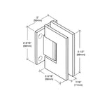 Standard Wall Mounted Shower Hinge | Short Back Plate