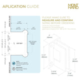 Standard Wall Mounted Shower Hinge | Full Back Plate